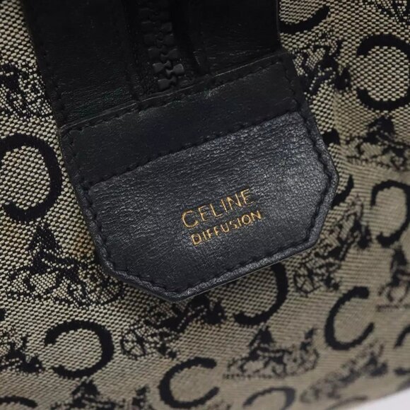 CELINE C Macadam Hand Bag Canvas Navy Auth bs23203 - Picture 10 of 16